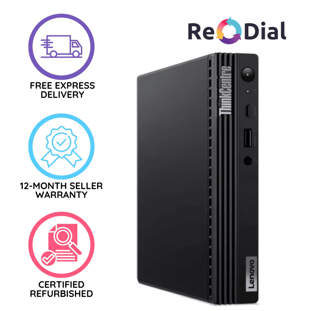 Lenovo ThinkCentre M70q Tiny Desktop PC (2020) i7 - 10700T 512GB 16GB RAM - Very Good Condition - ReDial