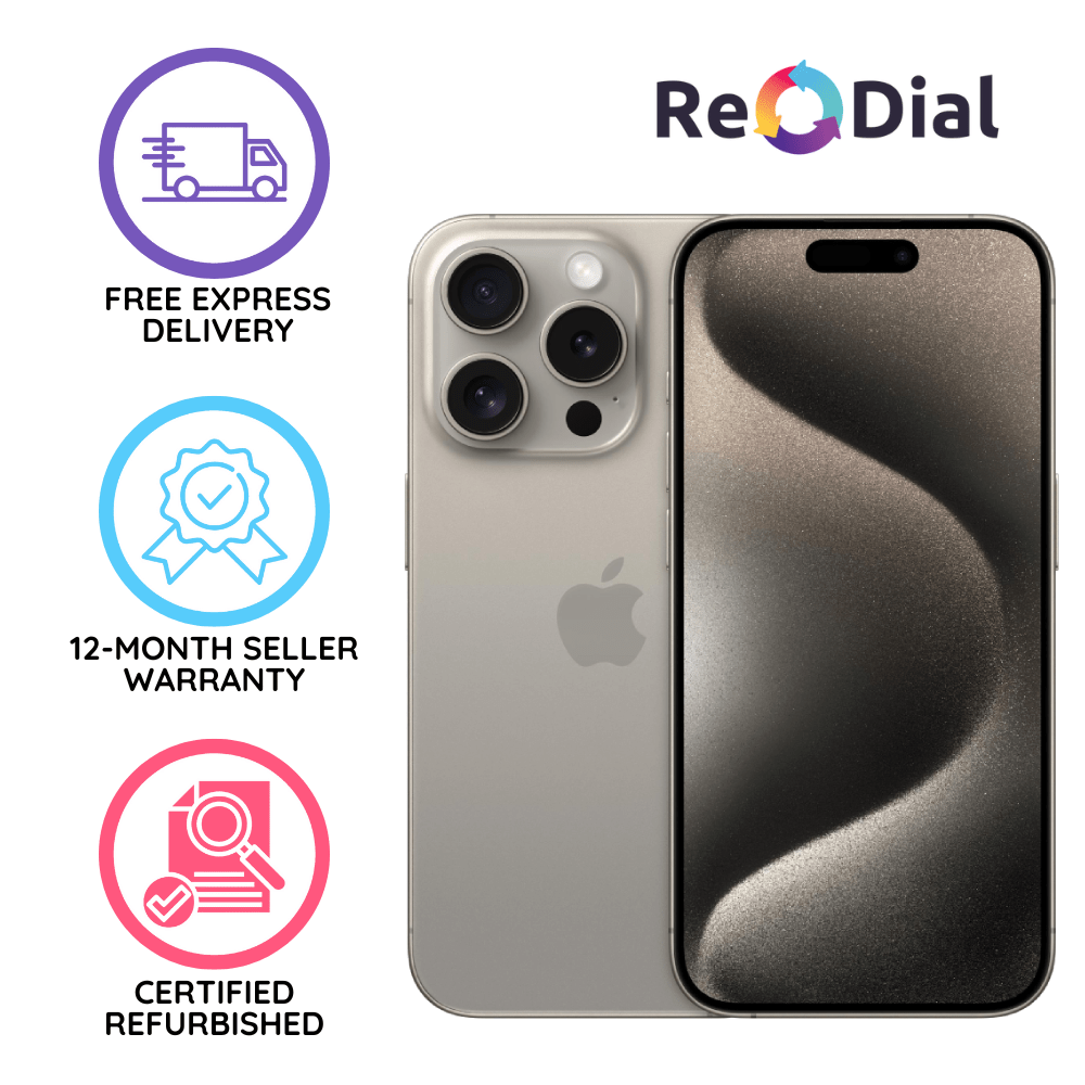 Refurbished Apple iPhone 15 Pro Max - Very Good Condition - ReDial