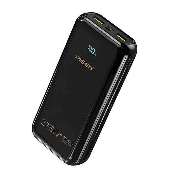 Pisen PD QC 3.0 Fast Charging Power Bank 22.5W 20k (20000mAh) with LED Display | Brand New