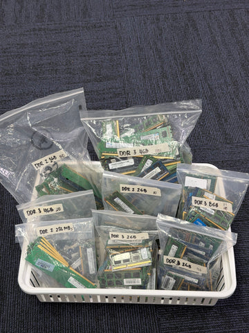 Bulk Lot 399x Used DDR2 & DDR3 RAM Sticks – Tested Working (Mixed 256MB–8GB)