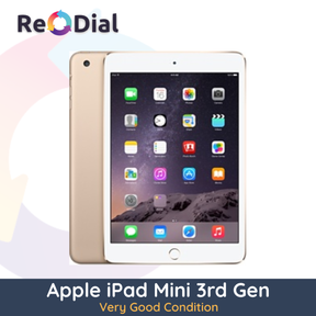 Apple iPad Mini 3rd Gen (2014) Wi-Fi + Cellular - Very Good Condition
