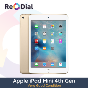 Apple iPad Mini 4th Gen (2015) Wi-Fi + Cellular - Very Good Condition