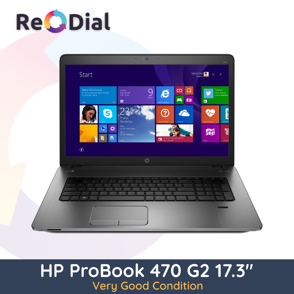 HP ProBook 470 G2 17.3" Laptop i7-5500U 500GB HDD 8GB RAM - Very Good Condition