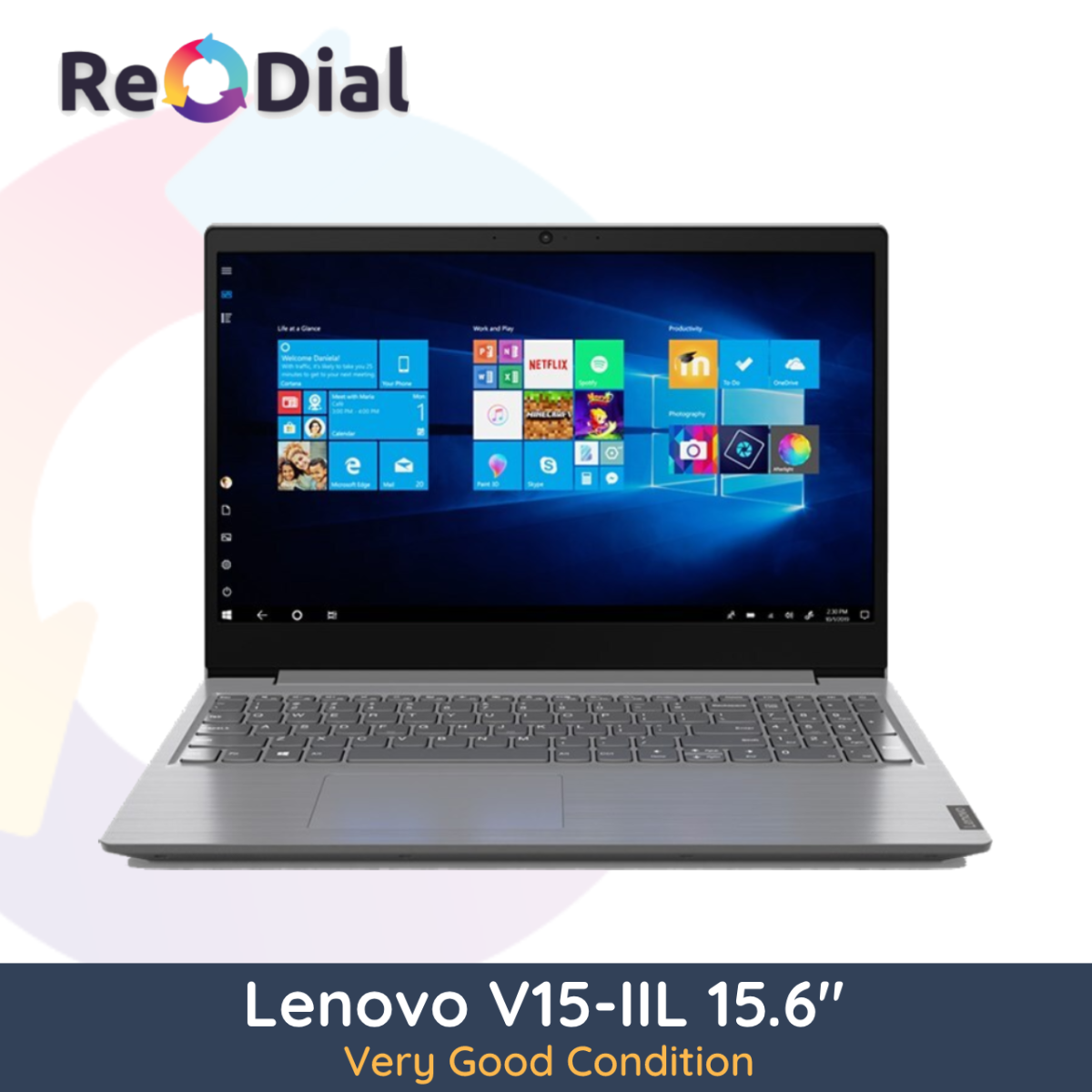 Lenovo V15-IIL 15.6" Laptop i3-1005G1 500GB 4GB RAM- Windows 11 Pro - Very Good Condition