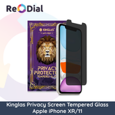 Kinglas Privacy Screen Protector Tempered Glass For Apple iPhone XR/11
