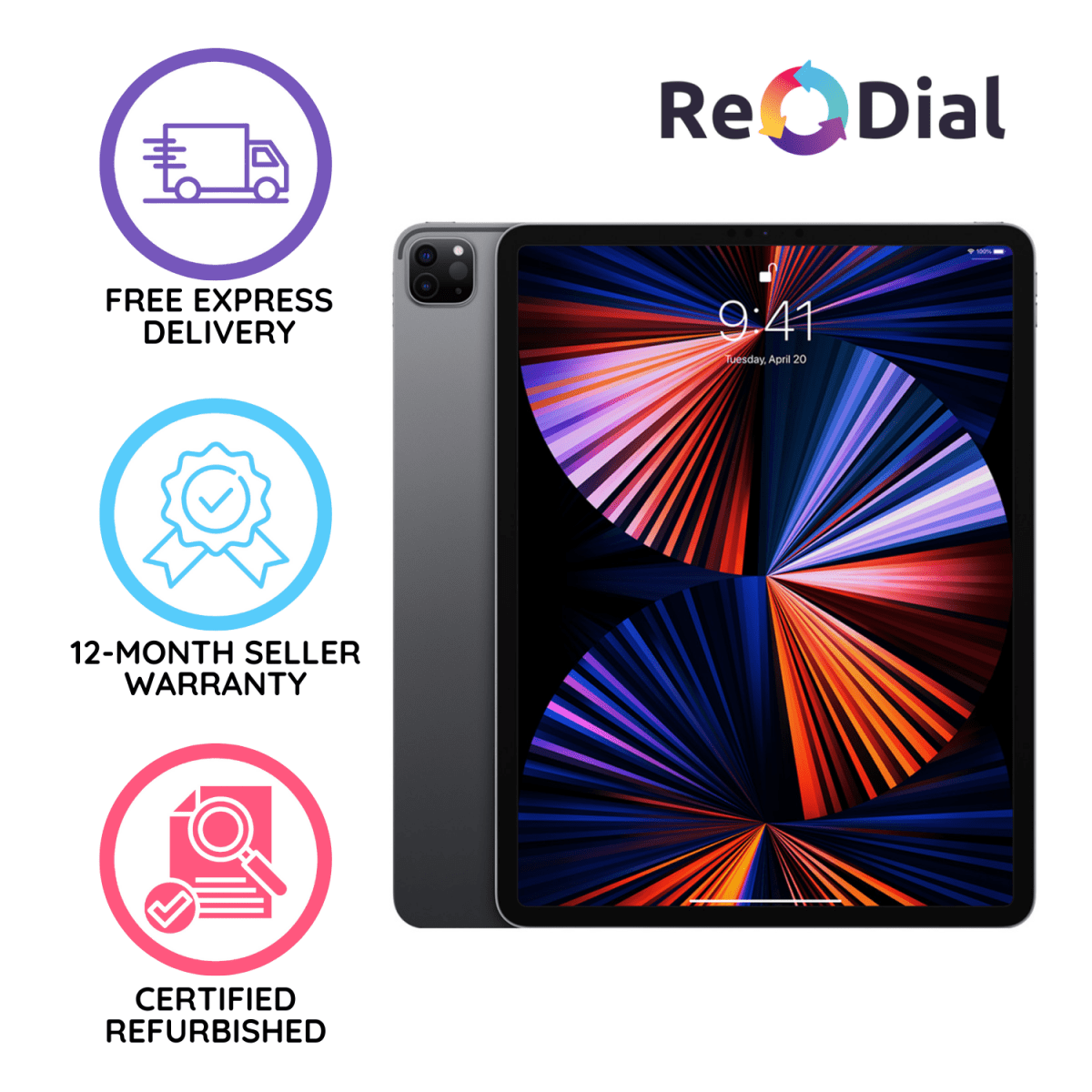 Apple iPad Pro 12.9" 5th Gen (2021) Wi - Fi - Very Good Condition - ReDial