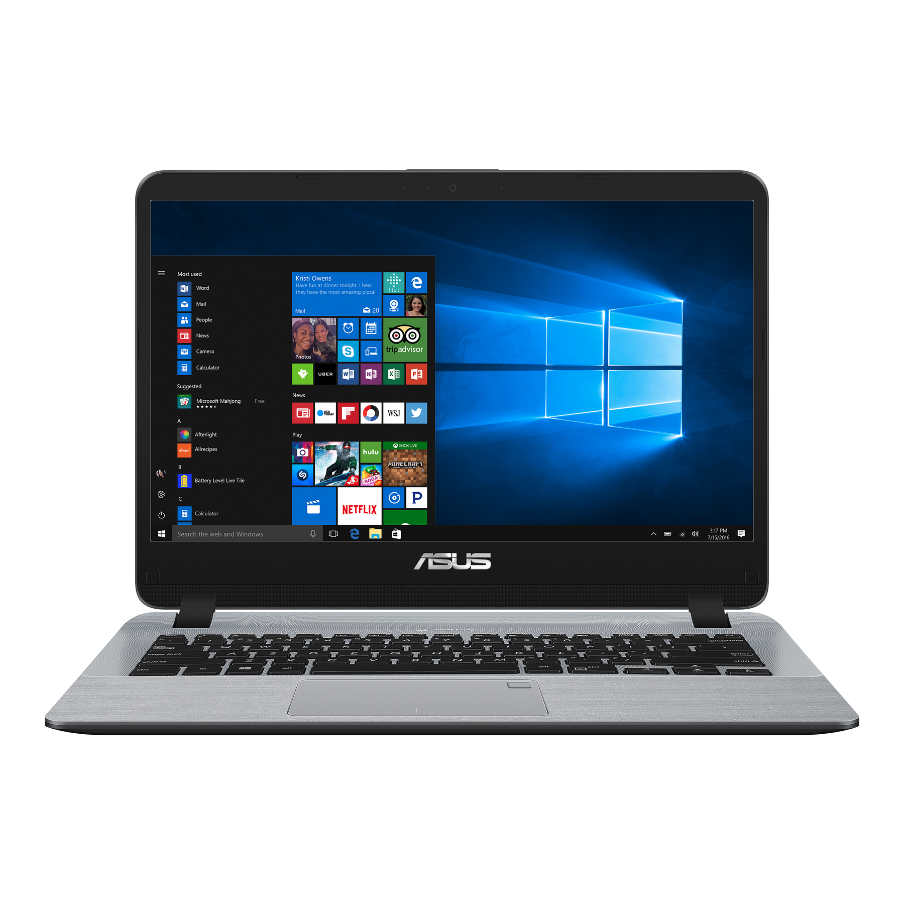 Asus Vivobook X407 14" Laptop i7-7500U 256GB 8GB RAM - Very Good Condition