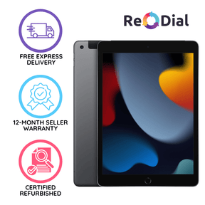 Excellent Refurbished Apple iPad 10.2" 9th Gen (2021) Wi - Fi + Cellular - ReDial