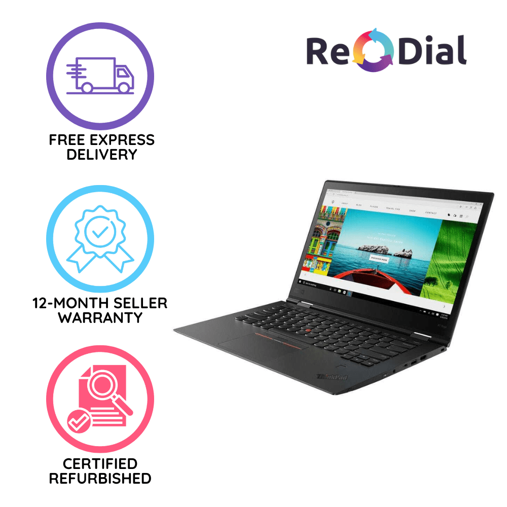 Good Refurbished Lenovo ThinkPad X1 Yoga (3rd Gen) 14" Intel Core i5 - 8350U - Black - ReDial