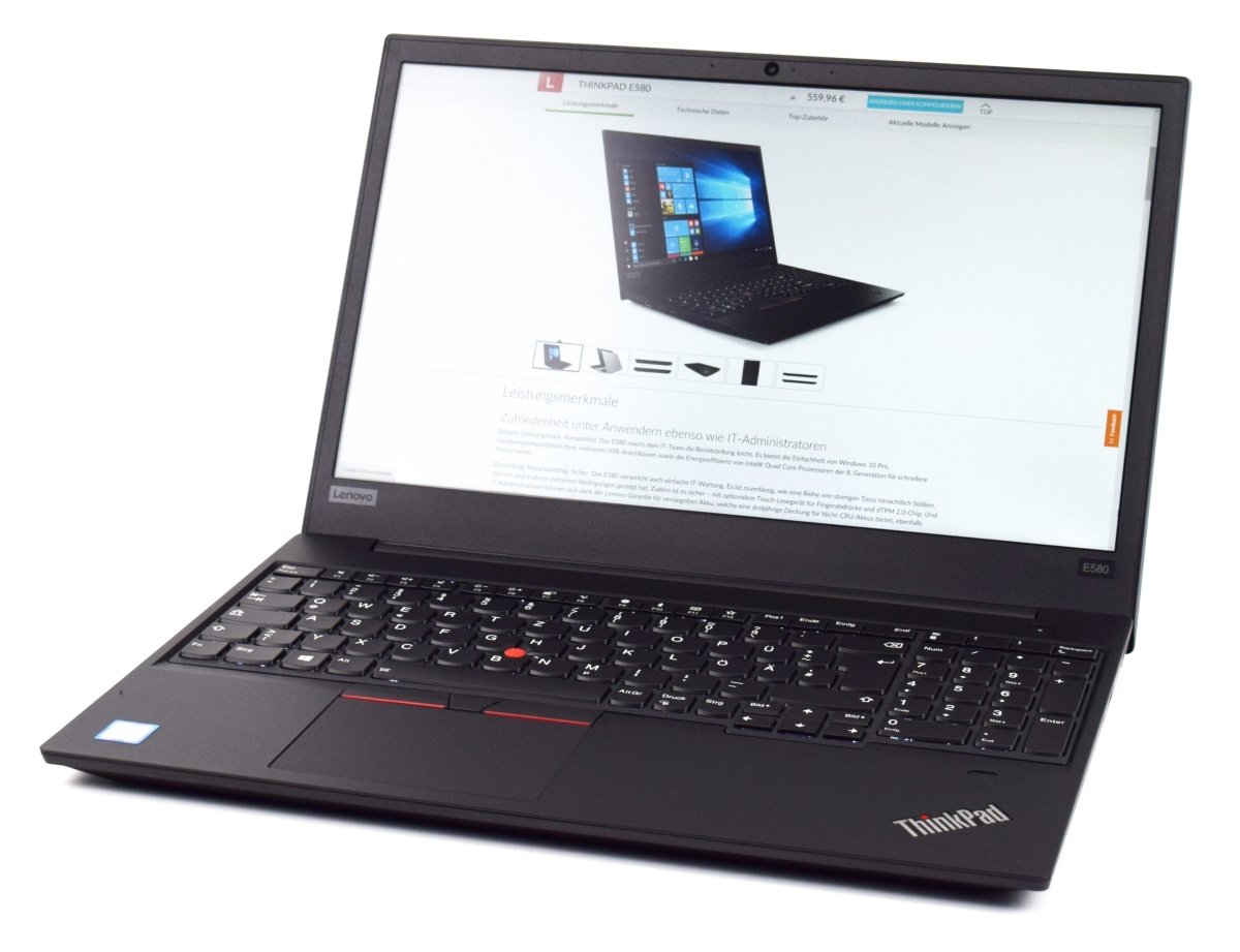 Lenovo ThinkPad E580 15.6" Laptop i7 - 8550U 512GB SSD 16GB RAM | Good Refurbished - ReDial