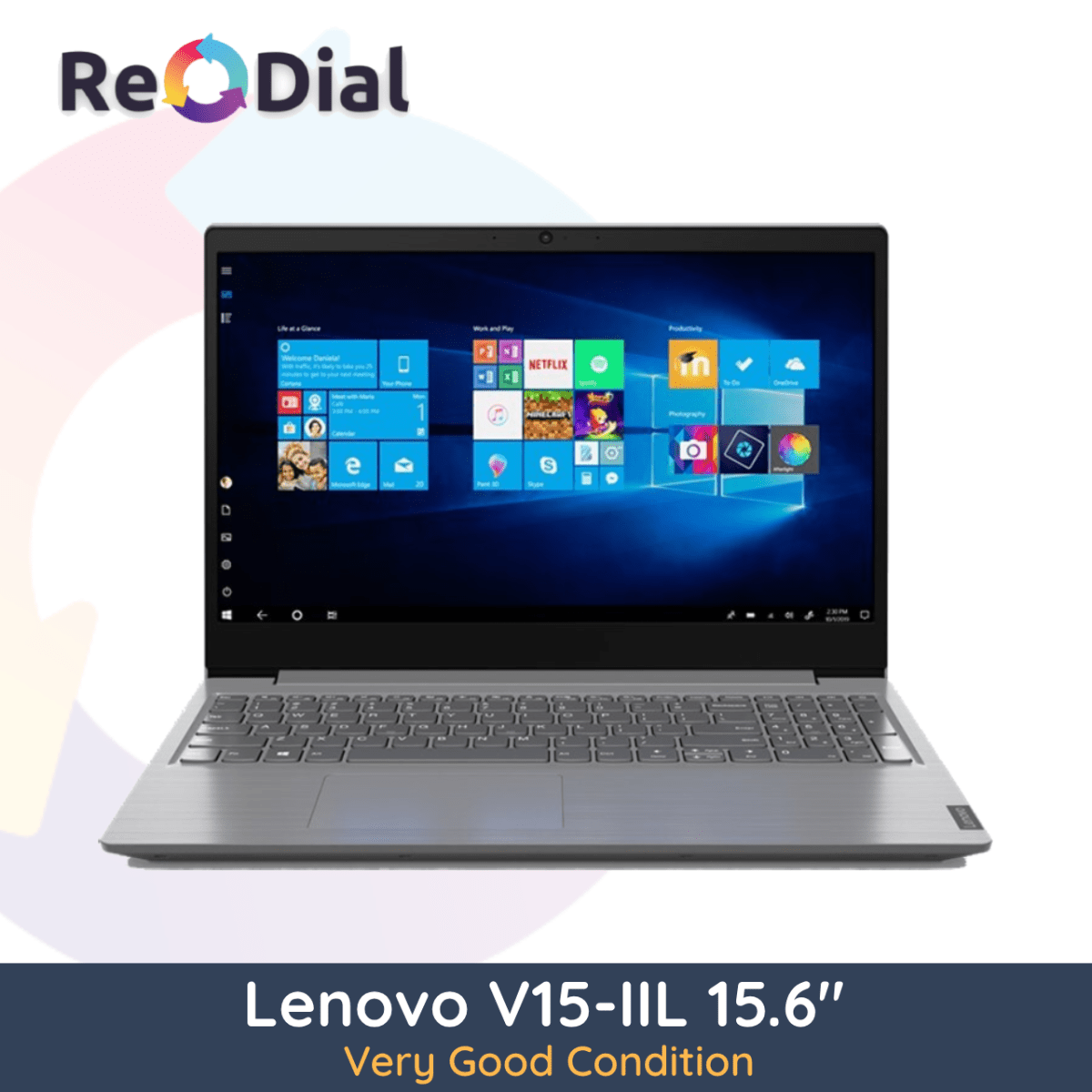 Lenovo V15 - IIL 15.6" Laptop i3 - 1005G1 512GB 4GB RAM - Windows 11 Pro - Very Good Condition - ReDial