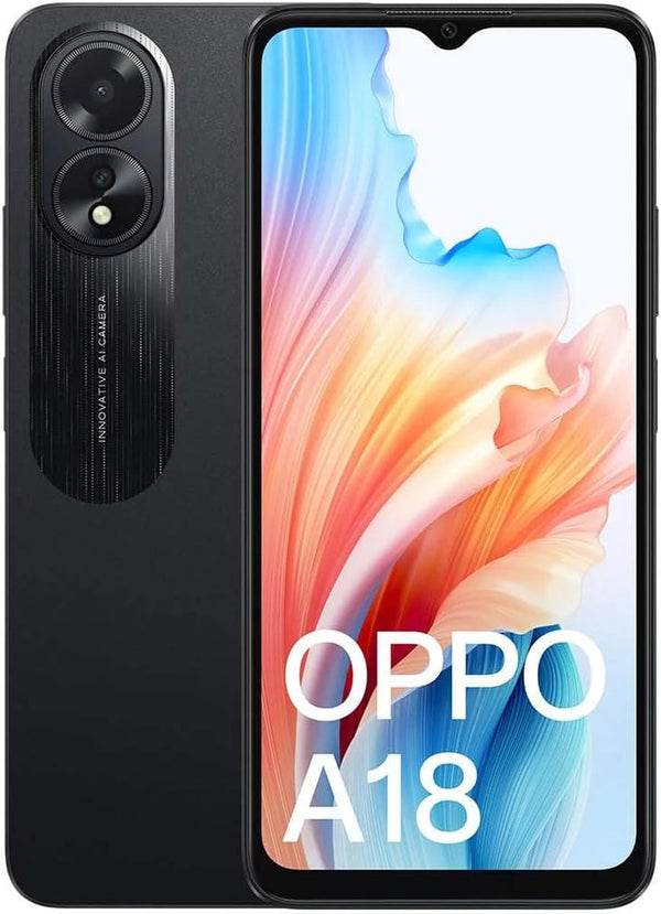 Oppo A18 128GB Glowing Black - Unlocked - Acceptable Refurbished - ReDial