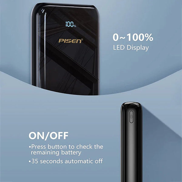 Pisen PD QC 3.0 Fast Charging Power Bank 22.5W 20k (20000mAh) with LED Display | Brand New - ReDial