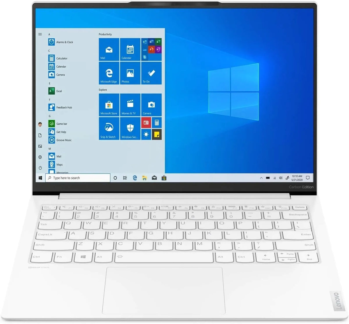 Excellent Refurbished Yoga Slim 7i Carbon 13" Core i7-1165G7 512Gb 16Gb Ram - Windows 11 - White